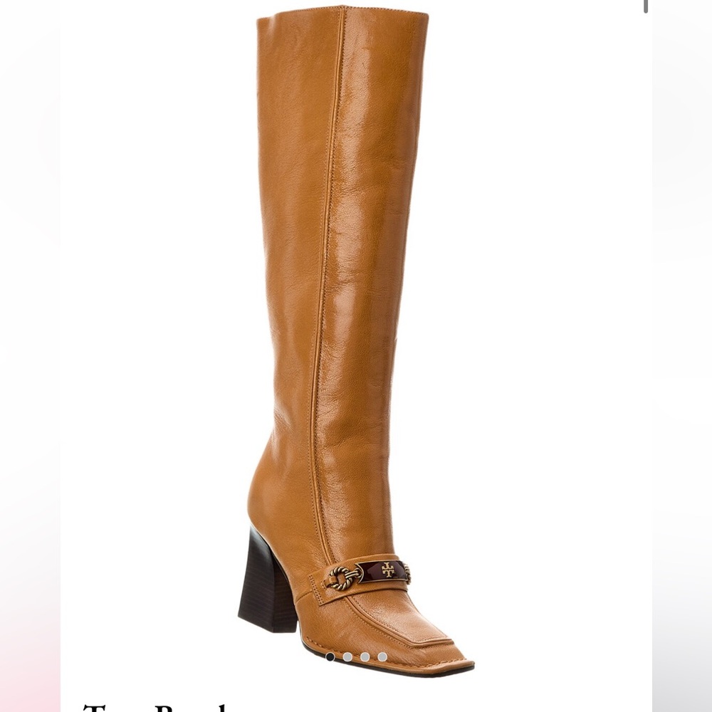 Tory Burch Perrine Tall Leather Knee-High Boot - in caramel corn leather